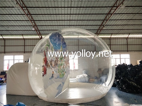Inflatable snow globe photo booth