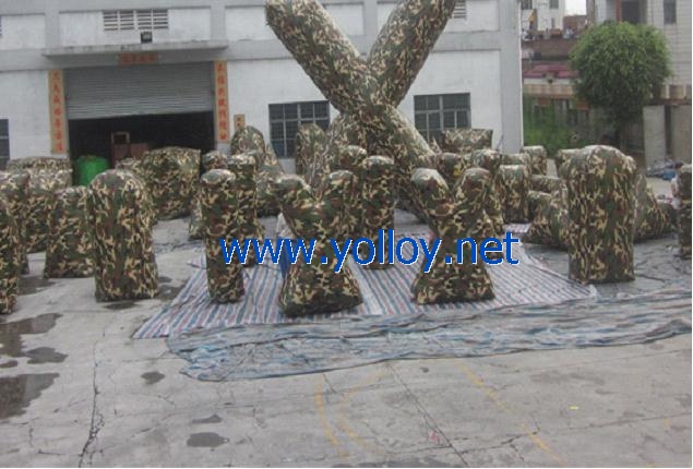Camouflage 45 paintball bunker inflatable