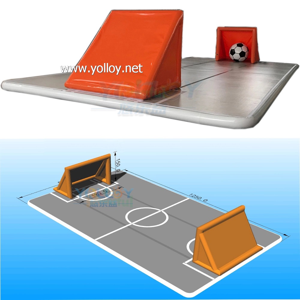 Floating football inflatable water polo field