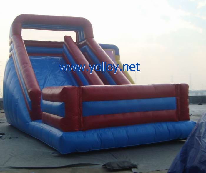 Large blue and red America inflatable slide