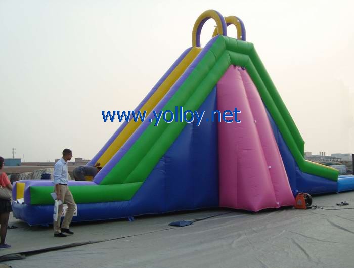 Large wow inflatable water slide for commercial use