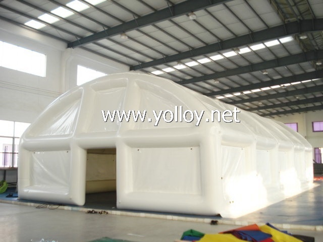 Airtight inflatable white tent