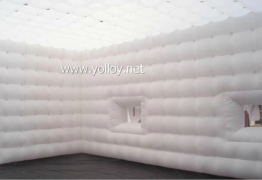 white inflatable building