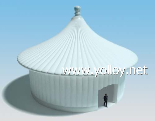 White inflatable pagoda tent