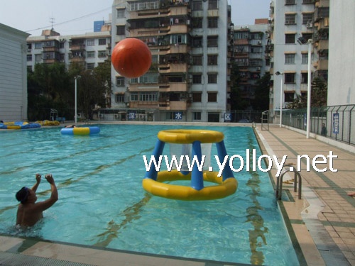 inflatable water basketball court