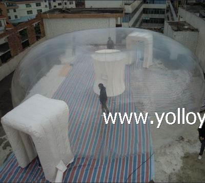 Transparent outdoor inflatable bubble tent