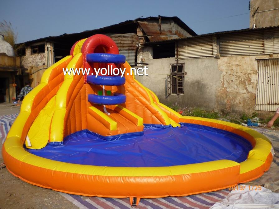 Small Double inflatable water slide for pool