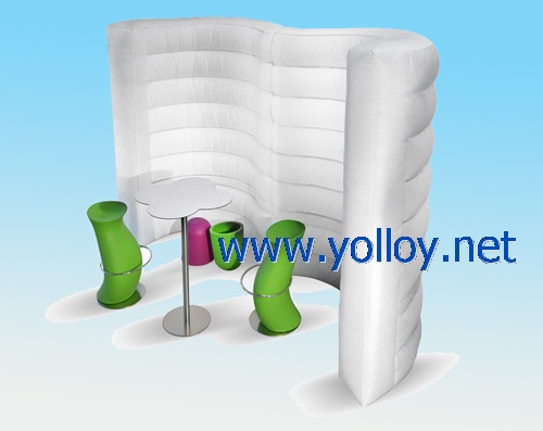 wave shape inflatable wall