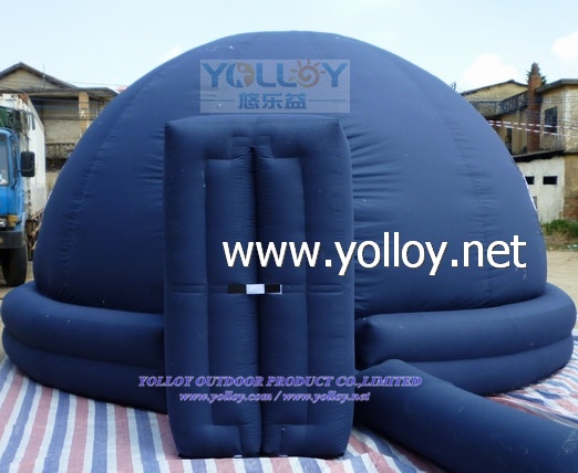 Inflatable planetarium education projection dome