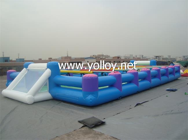 Human Table foodball inflatable giant football pitch