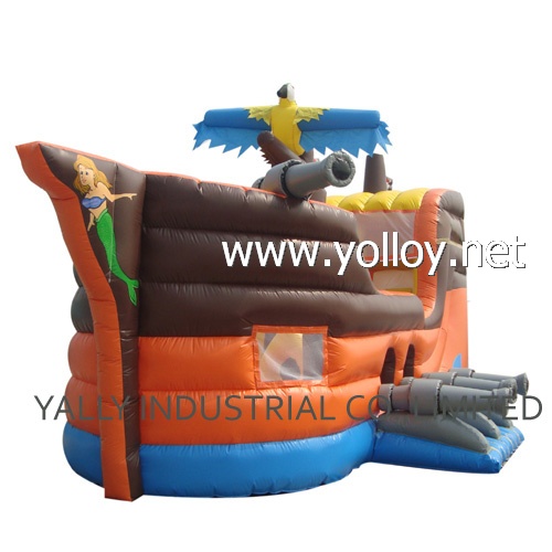 pirate boat armed cannon bouncy castle