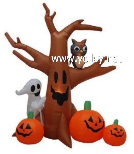 2013 new decorations 8 Foot Halloween Inflatable Ghost Tree Owl (4 Pack)