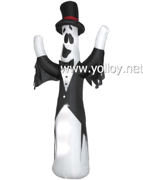 wholesales yard decorations Giant Ghost With Top Hat Airblown Inflatable