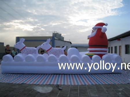 Inflatable bouncy The Santa reindeer sleigh GOOD ideas for Christmas