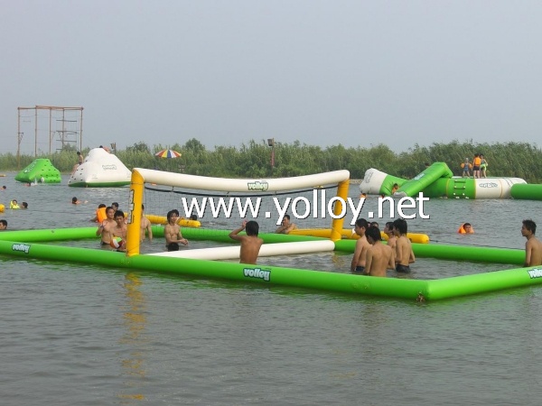 water floating inflatable volleyball court