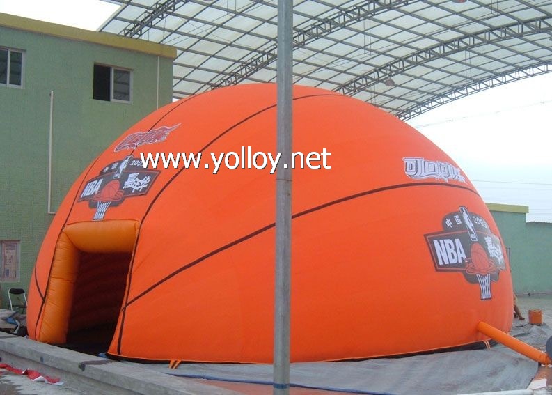 Basketball shape inflatable PVC sport dome tent building