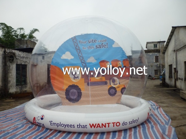 inflatable clear globe for holiday decoration