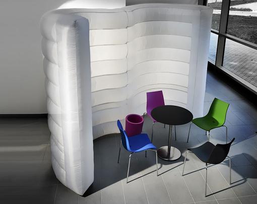 wave shape inflatable wall