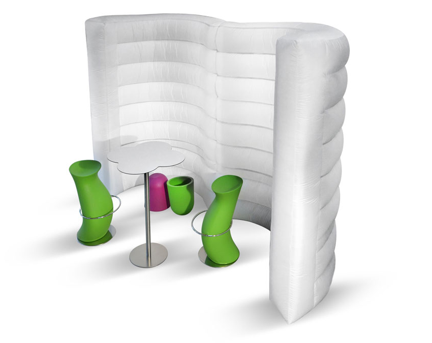 wave shape inflatable wall