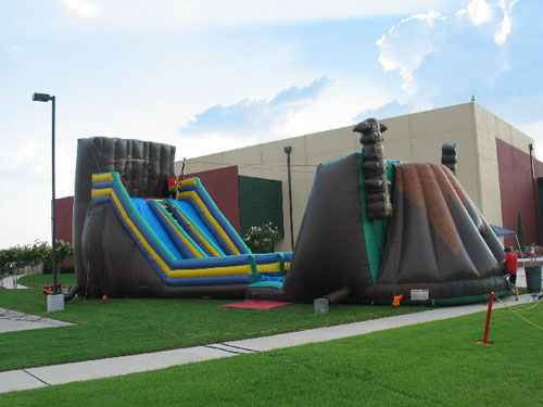 inflatable zip line obstacles
