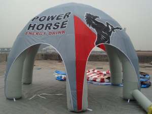 Inflatable spider dome tent for during festivals