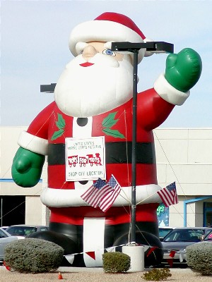 outdoor santa inflatable decoration