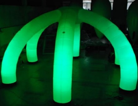 Green light inflatable dome
