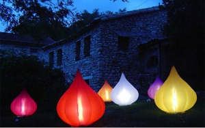 peach shape inflatable lamp