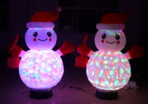 rotation snow man inflatable light decoration