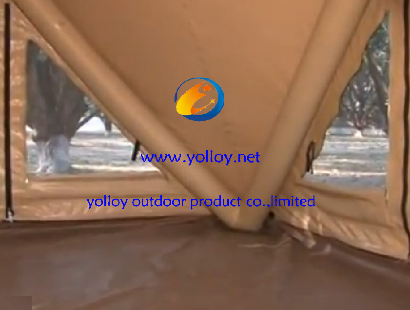 inflatable facet tent internal view
