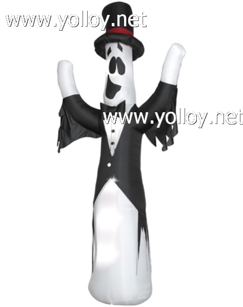 wholesales yard decorations Giant Ghost With Top Hat Airblown Inflatable