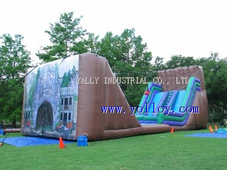mobile inflatable zip line