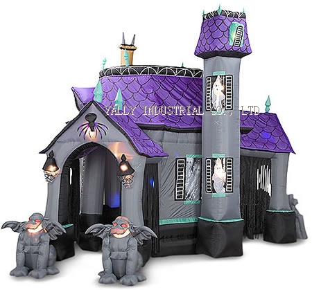 Halloween inflatable haunted castle tent
