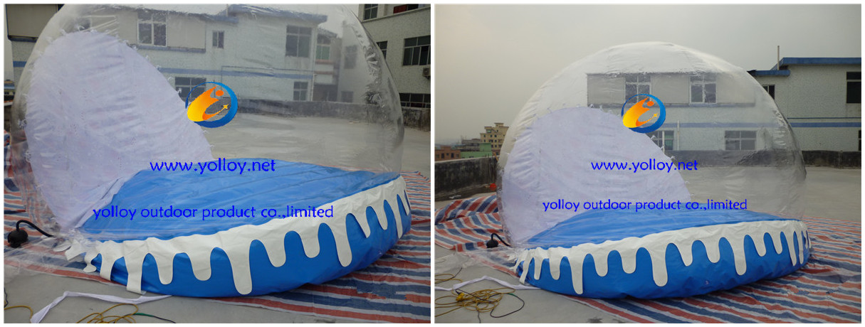 How to inflatable snowglobe?