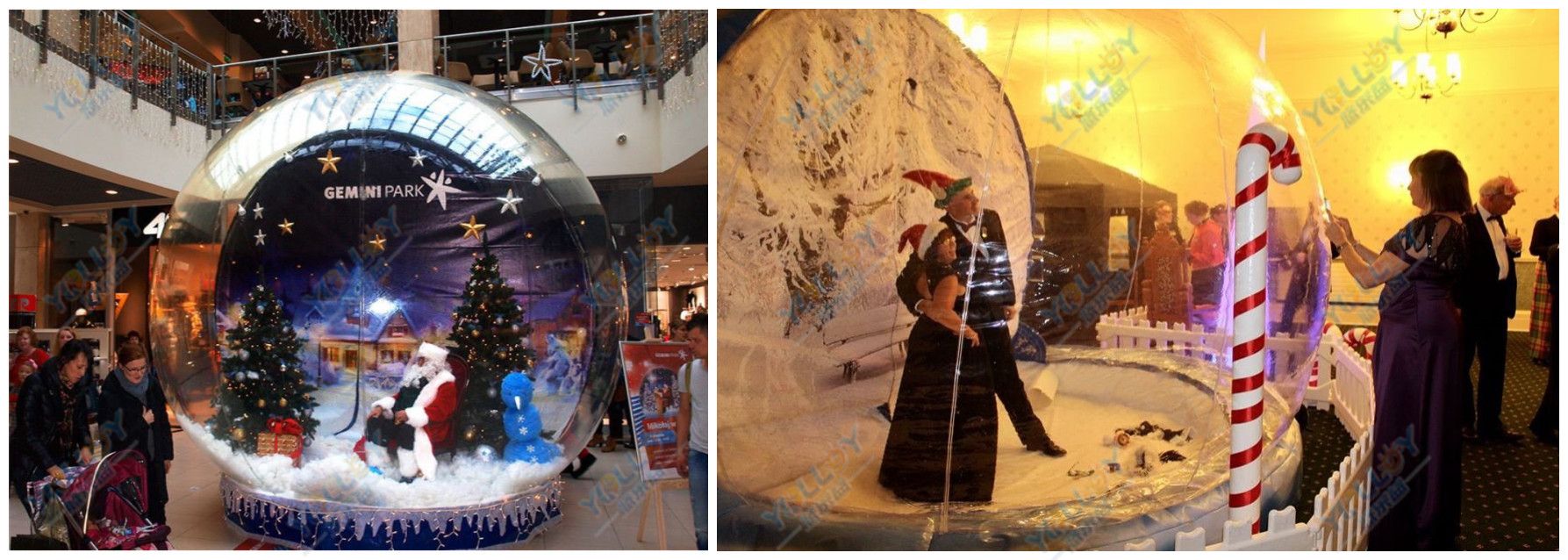 Inflatable snow globe 