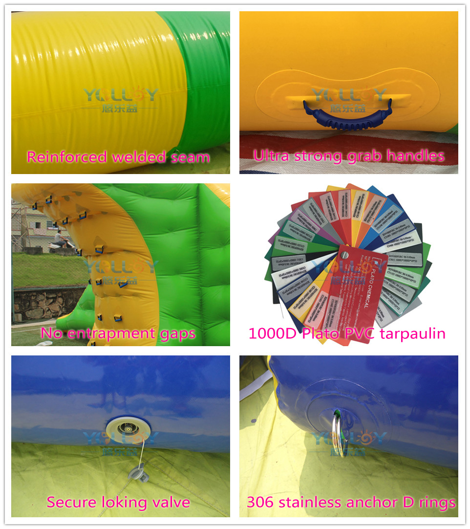 detail images of inflatable waterpark