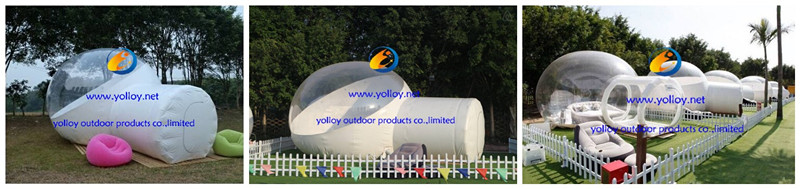How do inflatable bubble tents work?
