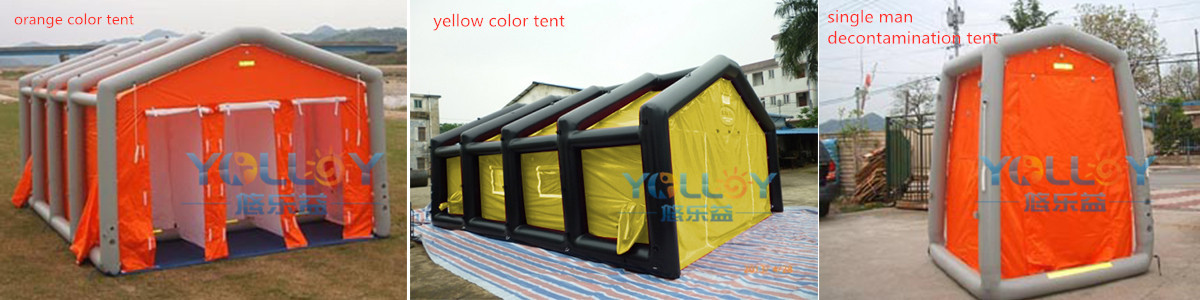 inflatable decontamination shower tent