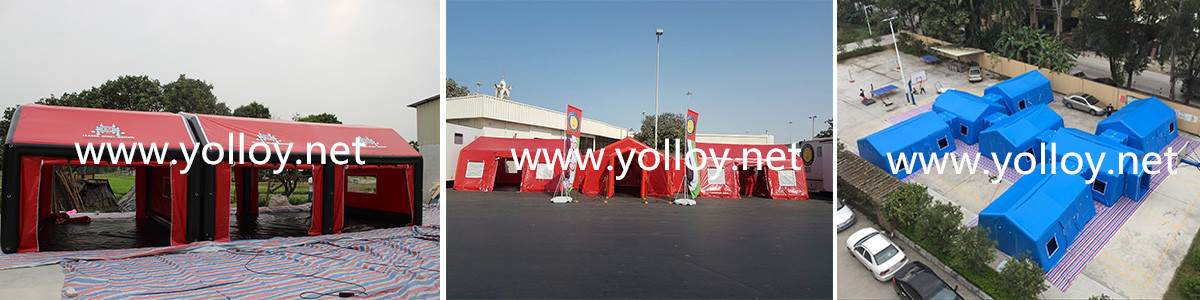 movable inflatable workstation tents