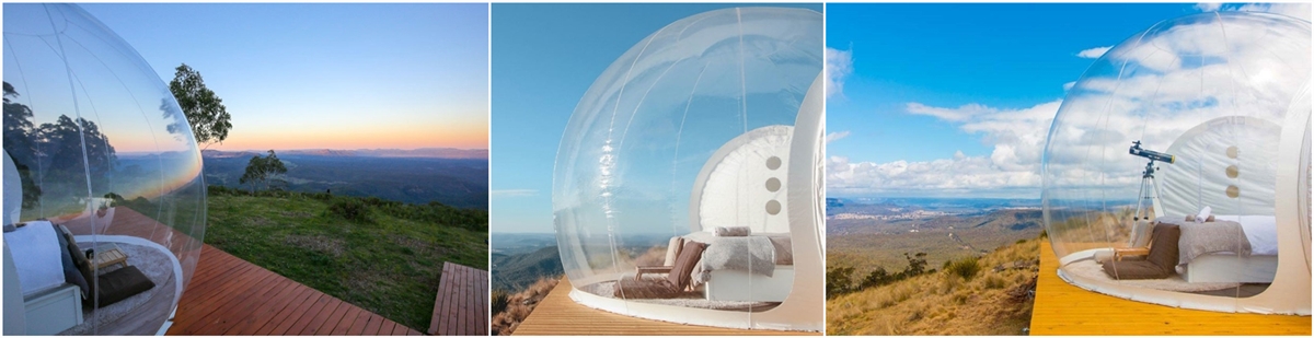 transparent inflatable bubble house