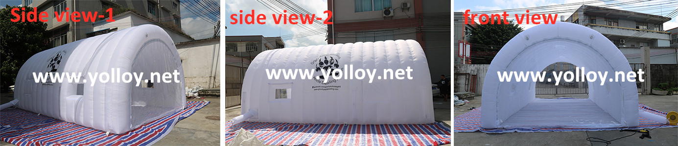 Mobile inflatable car detailing tent