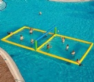 Floating court inflatable volleyball field