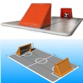 Floating football inflatable water polo field