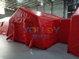 Inflatable medical defending isolation tent