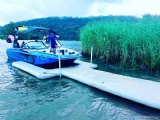 Inflatable U Pontoon Boat Floating Dock Platform