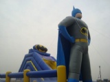 batman inflatable slide with obstacles course combo