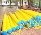 Size: 3m long&0.22m diameter
Color: Yellow or customized
Material: 0.9mm PVC tarpaulin
Weight: About 3kgs for 1 pcs