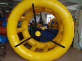 Inflatable water roller wheel game