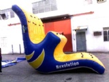 Inflatable water totter seesaw