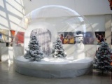 Size: 4m diameter, 3.5m hight
inflatable tunnel: 1.5mL*1mW*2mH
Other size of 3m diameter to 14m
Material:Transparent PVC+PVC tarps